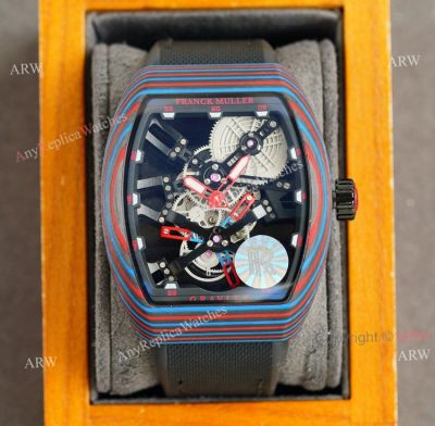 High Quality Replica Franck Muller Watches For Men Franck Muller Gravity Skeleton Carbon Case